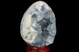 Crystal Filled Celestine (Celestite) Egg Geode - Madagascar #100049-2